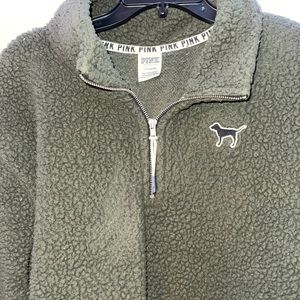 PINK sherpa quarter zip